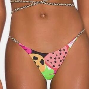 NEW It’s‎ now cool  String Bikini Bottom cheeky thong in Tropicool, size L